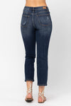 Judy Blue Mid-Rise Crop Straight Leg Jeans