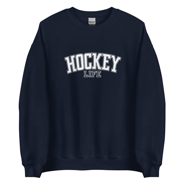 Retro Hockey Life Crew Neck Sweater (Colour Options)