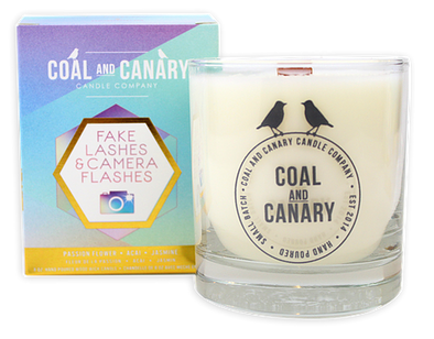Coal and Canary Candle - Fake Lashes & Camera Flashes FINAL SALE