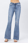 Judy Blue High Rise Distressed Flare Jeans